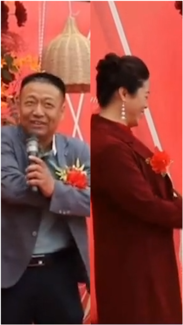 婚礼现场宾客们给新娘爸爸伴舞，舞动幸福的瞬间