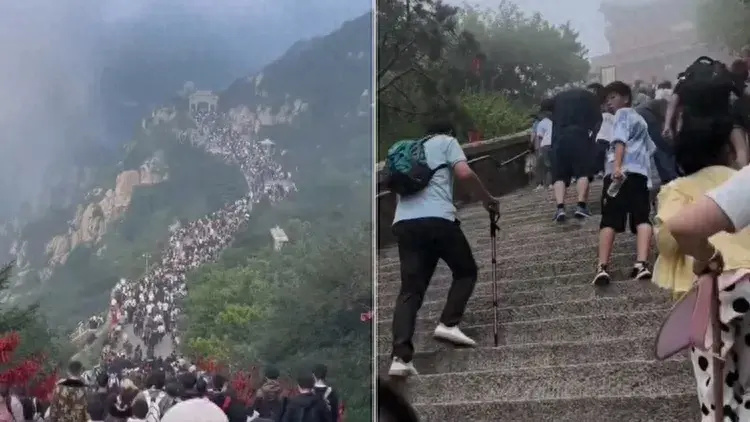 爬泰山的人，探寻精神与意志的力量