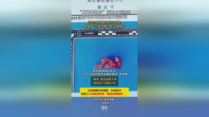 揭秘真相，饭店售卖的麻雀肉竟是鸡肉？DNA检测揭示真相