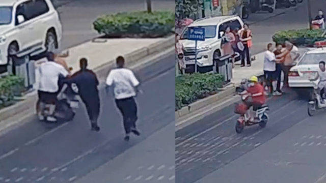 男子偷盗摩托车被民警当街制服，视频记录正义时刻