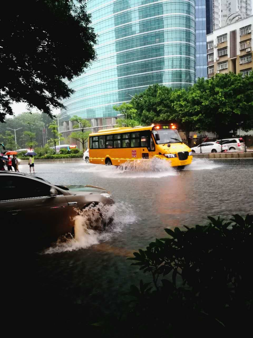 深圳暴雨下的地铁站与驾驶挑战