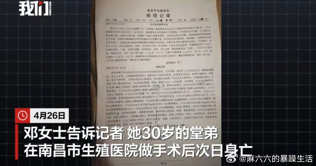 男子在生殖医院手术后身亡，深度探究事件真相与反思