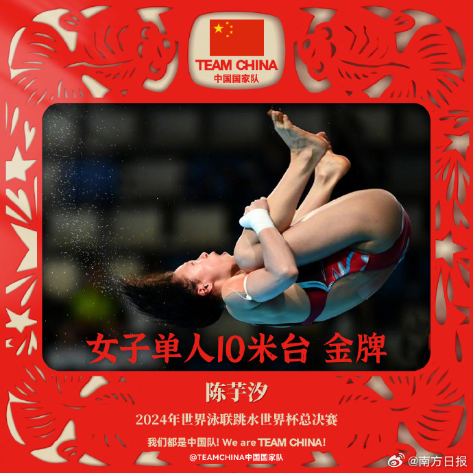 陈芋汐勇夺世界杯冠军，全红婵荣获亚军——中国跳水新星闪耀世界赛场