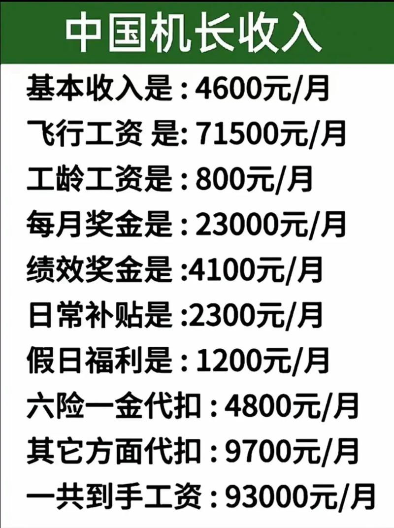 飞机机长收入到底有多高